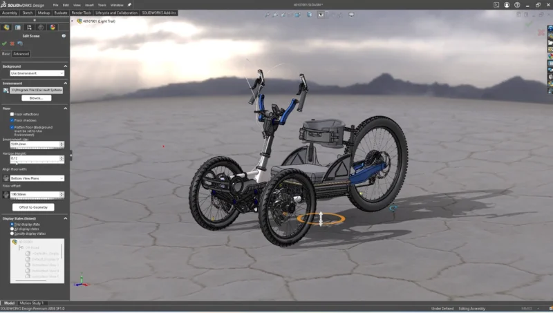 Flatten Floor у SOLIDWORKS Design 2026